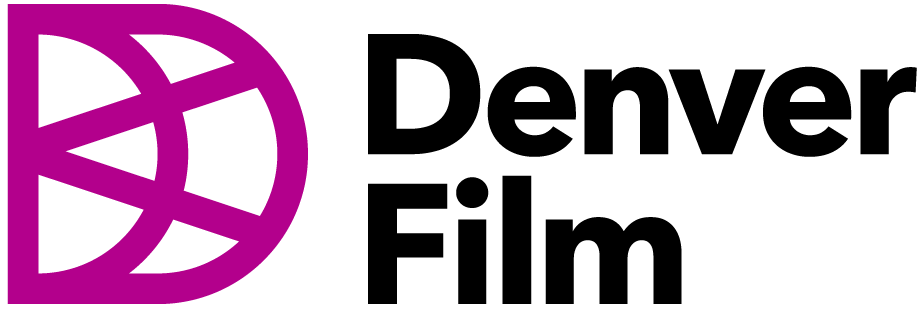 [DF] logo with magenta design and black text