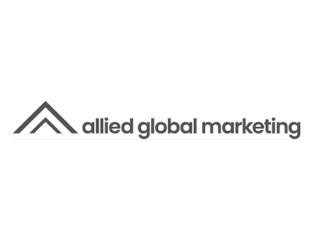 Allied Global Marketing logo with stylized letter 