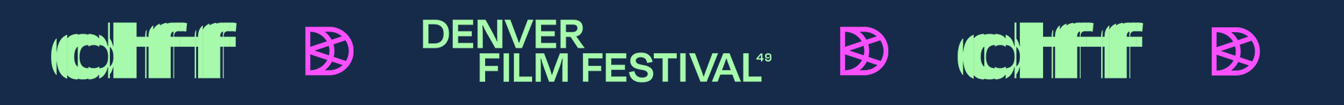 Denver Film Festival 49 banner with stylized text and logo