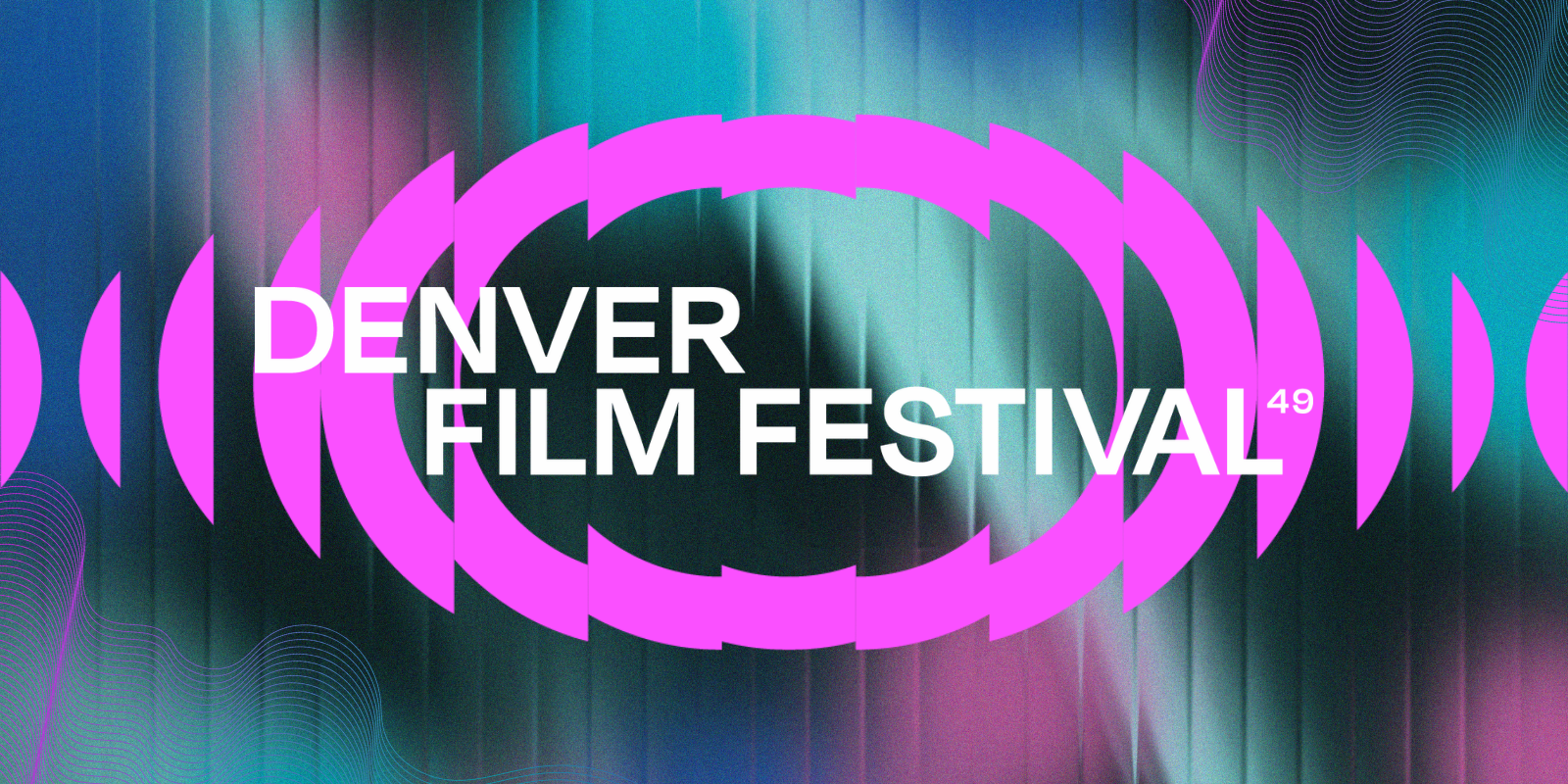 [gpt-4o]: Denver Film Festival 49 text over colorful abstract background