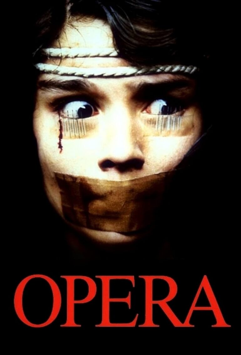 [gpt-4o]: Distressed person with taped mouth, eyes wide and tearful. Red text below: OPERA